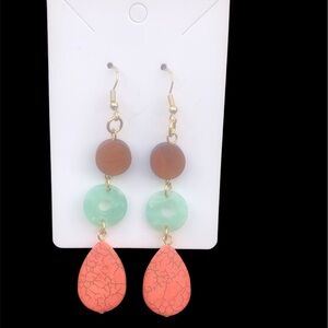 Item #1024-008 - Wood and Acrylic Earrings